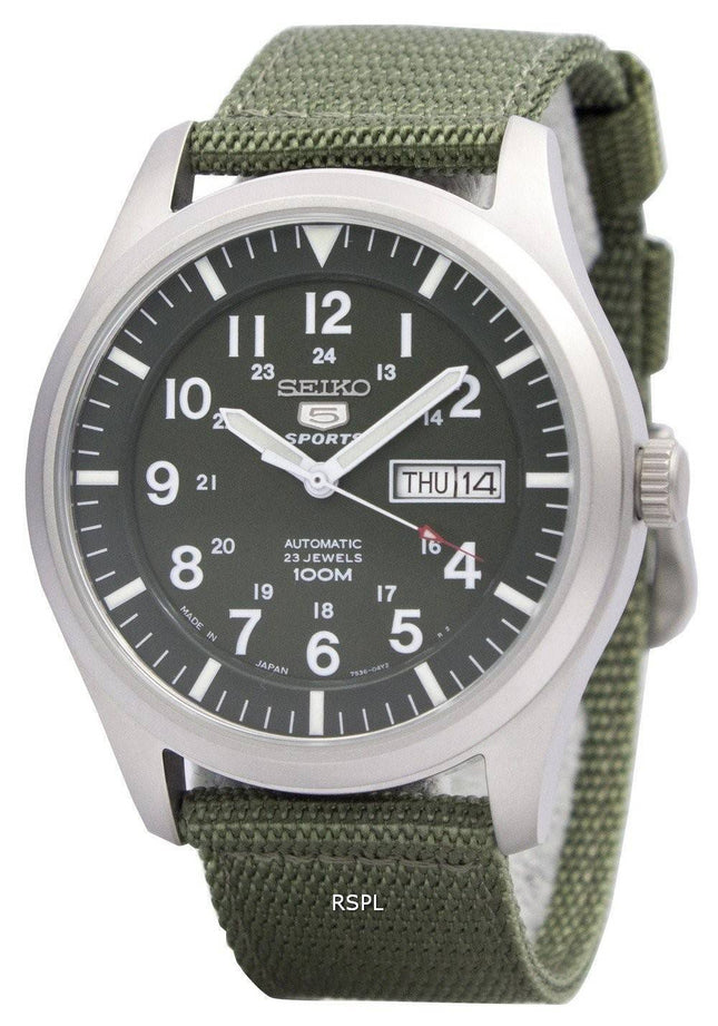 Seiko 5 Military Automatic Sports Japan Made SNZG09 SNZG09J1 SNZG09J Men's Watch