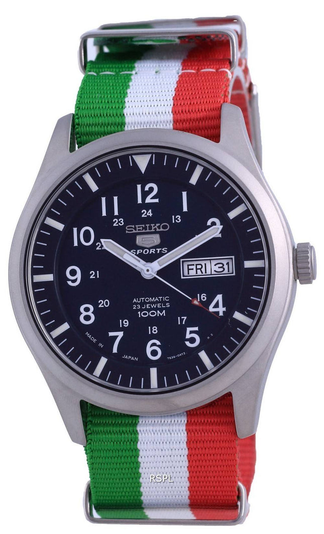 Seiko 5 Sports Automatic Polyester SNZG11J1-var-NATO23 100M Mens Watch