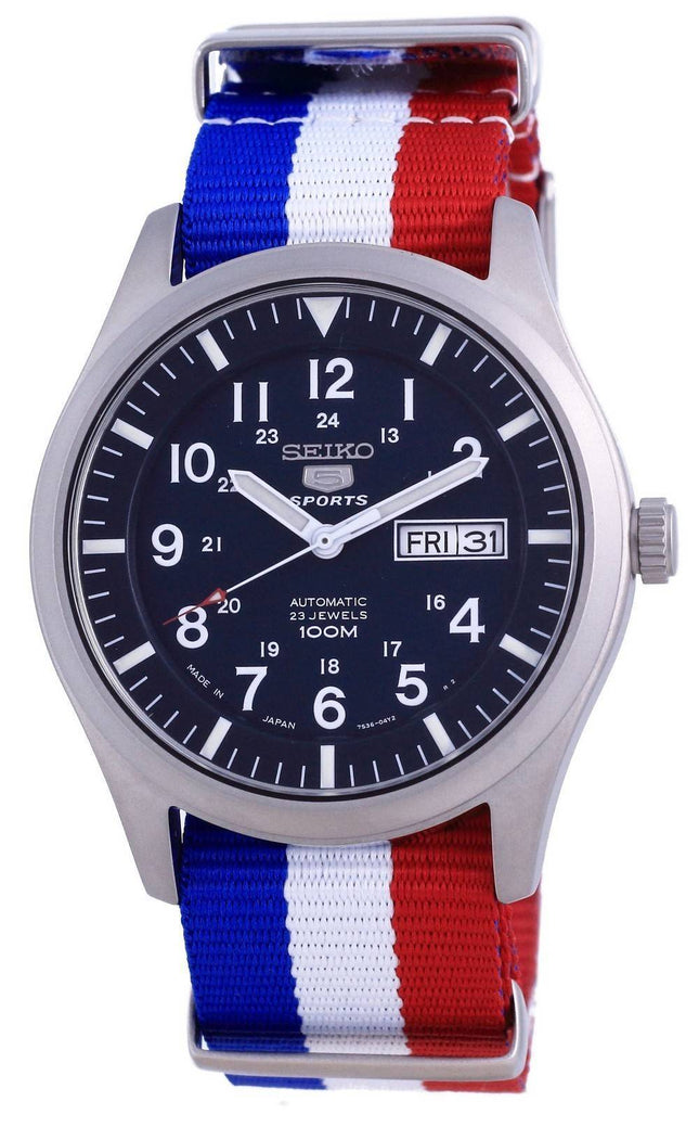 Seiko 5 Sports Automatic Polyester SNZG11J1-var-NATO25 100M Mens Watch