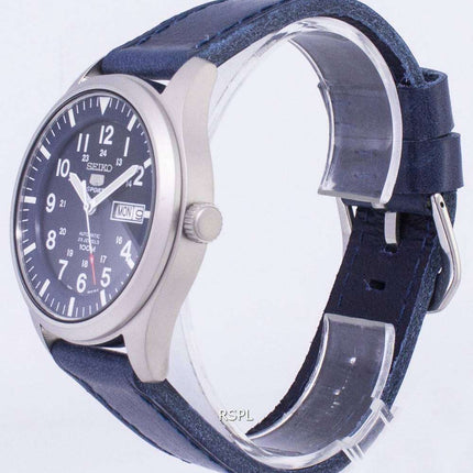 Seiko 5 Sports SNZG11K1-var-LS13 Automatic Dark Blue Leather Strap Men's Watch