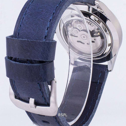 Seiko 5 Sports SNZG11K1-var-LS13 Automatic Dark Blue Leather Strap Men's Watch