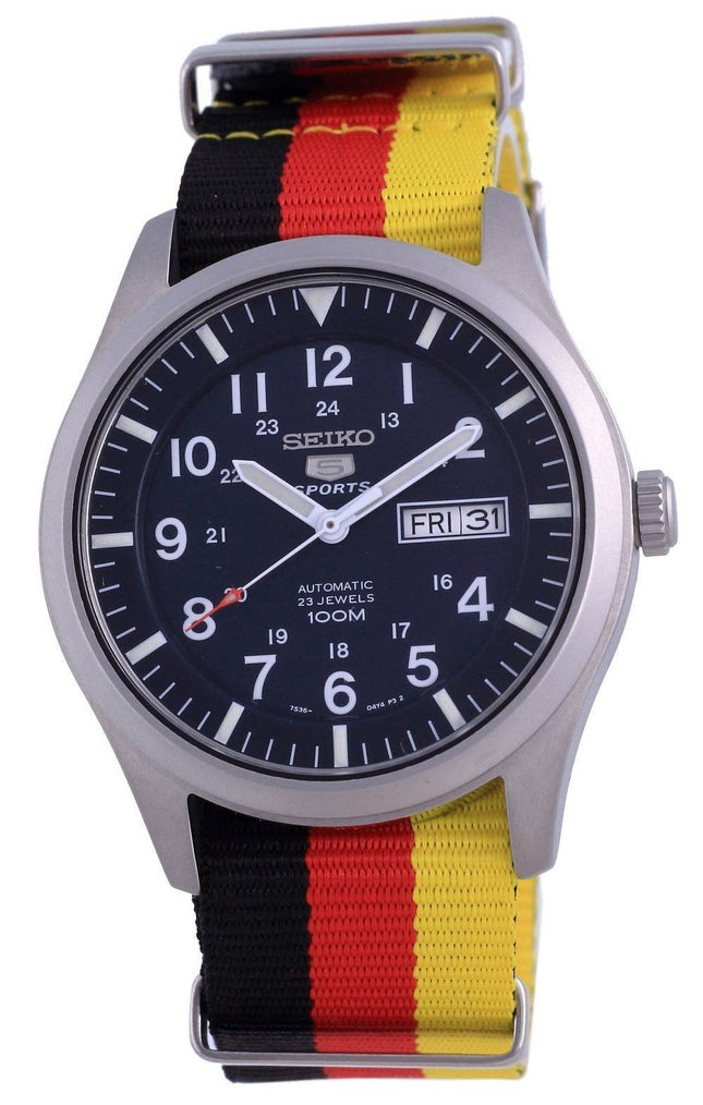 Seiko 5 Sports Automatic Polyester SNZG11K1-var-NATO26 100M Mens Watch