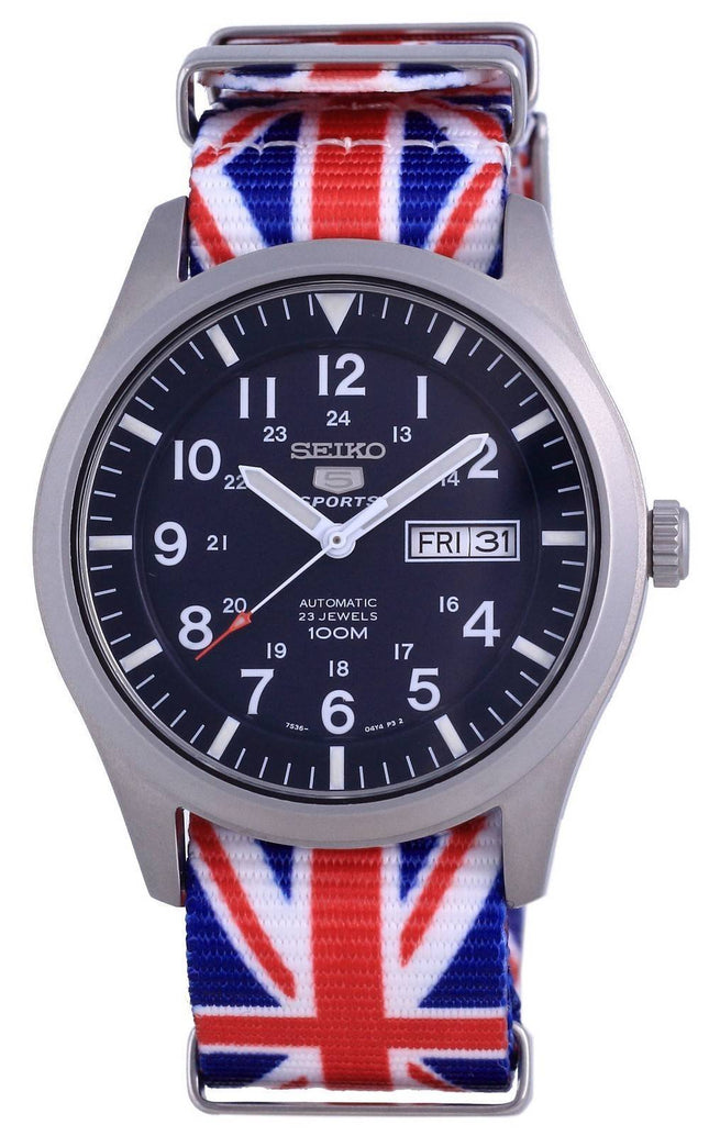 Seiko 5 Sports Automatic Polyester SNZG11K1-var-NATO28 100M Mens Watch