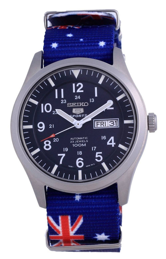 Seiko 5 Sports Automatic Polyester SNZG11K1-var-NATO30 100M Mens Watch