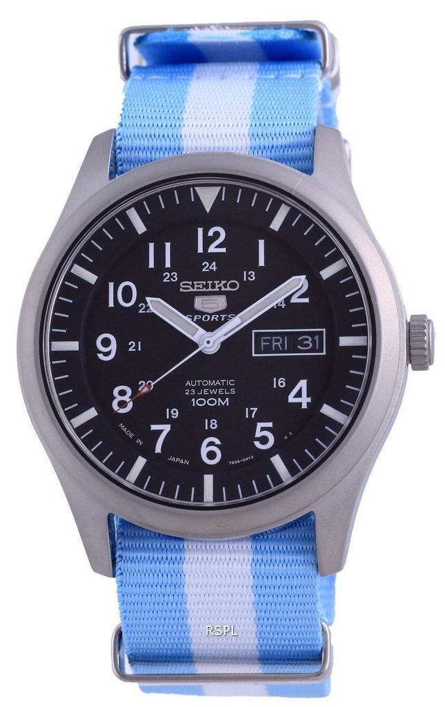 Seiko 5 Sports Automatic Polyester SNZG15J1-var-NATO24 100M Mens Watch