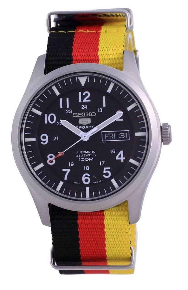 Seiko 5 Sports Automatic Polyester SNZG15K1-var-NATO26 100M Mens Watch