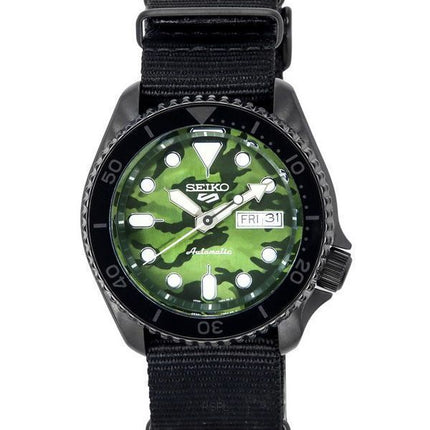 Seiko 5 Sports SKX Street Style Nylon Strap Camouflage Dial Automatic  SRPJ37K1 100M Mens Watch