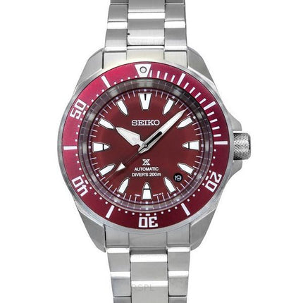 Seiko Prospex Sea Samurai Shog-urai Stainless Steel Red Dial Automatic Divers SRPL11K1 200M Mens Watch