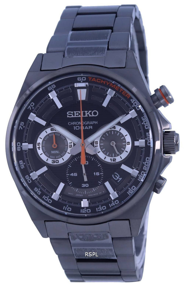 Seiko Neo Sports Chronograph Black Dial Quartz SSB399 SSB399P1 SSB399P 100M Men's Watch