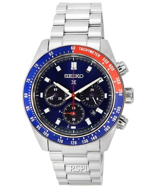 Seiko Prospex Speedtimer Go Large Solar Chronograph Blue Dial SSC913 SSC913P1 SSC913P 100M Men's Watch