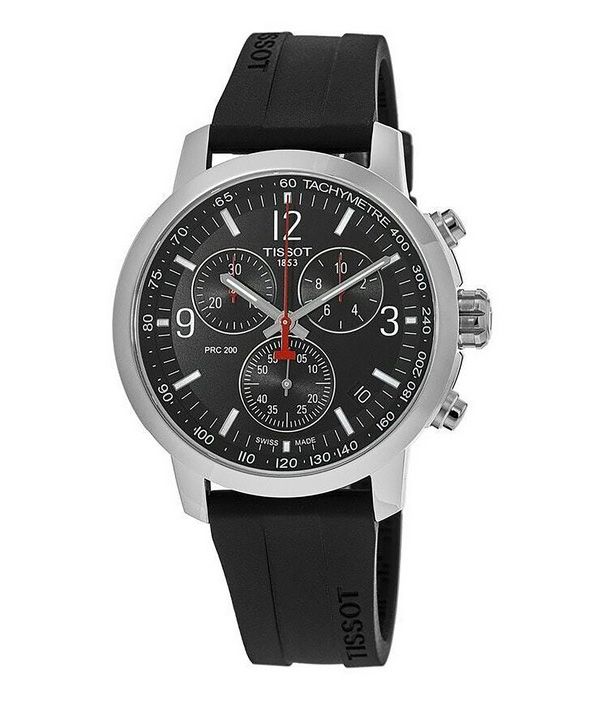 Tissot PRC 200 T-Sport Chronograph Black Dial Quartz Divers T114.417.17.057.00 200M Mens Watch