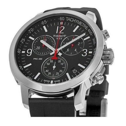 Tissot PRC 200 T-Sport Chronograph Black Dial Quartz Divers T114.417.17.057.00 200M Mens Watch