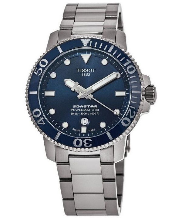 Tissot Seastar 1000 Professional Powermatic 80 Blue Dial Diver's T120.407.11.041.03 T1204071104103 300M Men's Watch