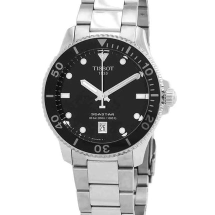 Tissot T-Sport Seastar 1000 Stainless Steel Black Dial Quartz Diver's T120.410.11.051.00 300M Men's watch