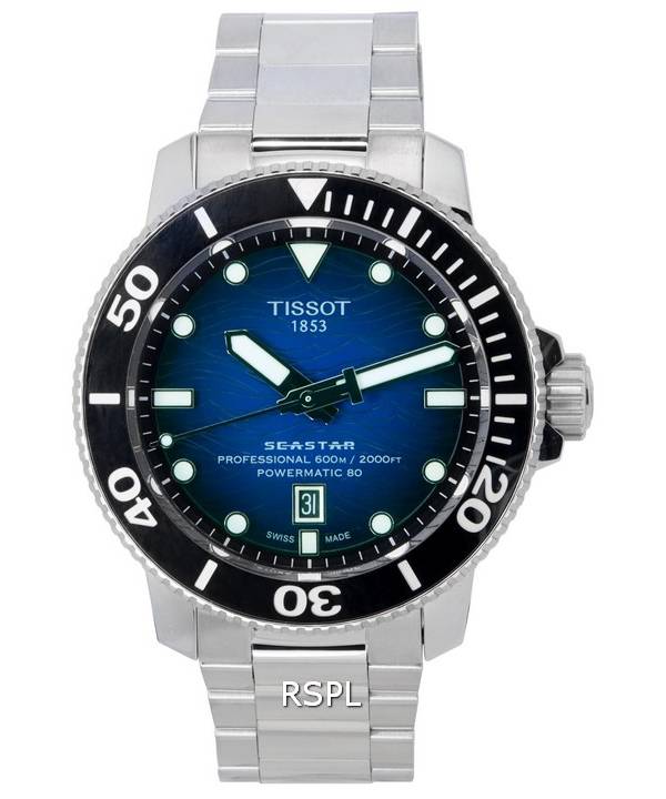 Tissot Seastar 2000 Professional Powermatic 80 Blue Dial Diver's T120.607.11.041.01 T1206071104101 600M Men's Watch