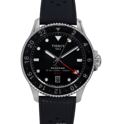 Tissot Seastar 1000 GMT Rubber Strap Black Dial Quartz Diver's T120.852.17.051.00 300M Men's Watch