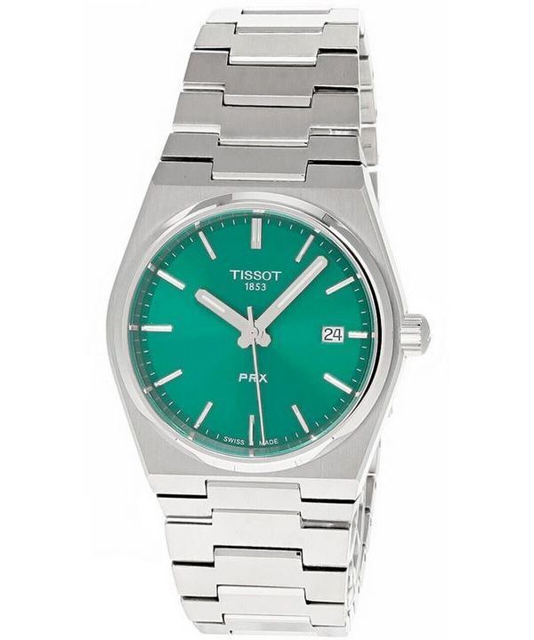 Tissot PRX T-Classic Stainless Steel Green Dial Quartz T137.210.11.081.00 100M Unisex Watch