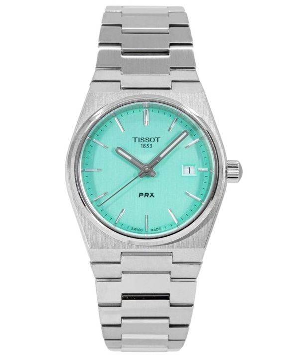 Tissot T-Classic PRX Stainless Steel Light Green Dial Quartz T137.210.11.091.00 100M Women's Watch