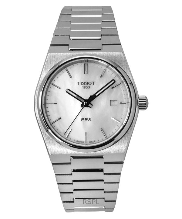 Tissot PRX Classic Contemporary Stainless Steel White Mother Of Pearl Dial Quartz T137.210.11.111.00 100M Unisex Watch