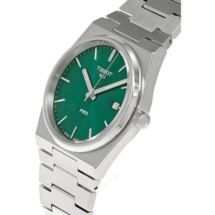 Tissot T-Classic PRX Stainless Steel Green Dial Quartz T137.410.11.091.00 100M Men's Watch