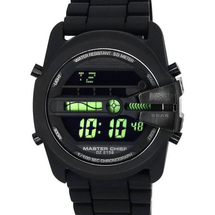 Refurbished Diesel Master Chief Digital Silicone Strap Black Dial Quartz DZ2158 Men's Watch