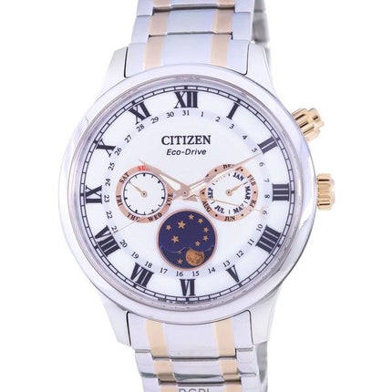 Refurbished Citizen Moon Phase Two Tone Stainless Steel Silver Dial Eco-Drive AP1054-80A Men's Watch