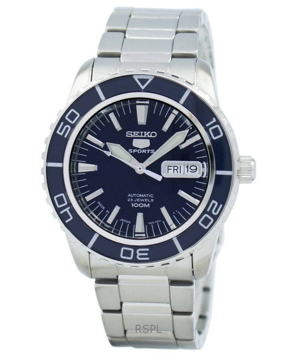 Refurbished Seiko 5 Sports Stainless Steel Blue Dial Automatic SNZH53J1 100M Men's Watch