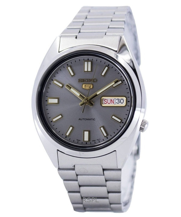 Refurbished Seiko 5 Stainless Steel Grey Dial Automatic 21 Jewels SNXS75K1 Men's Watch