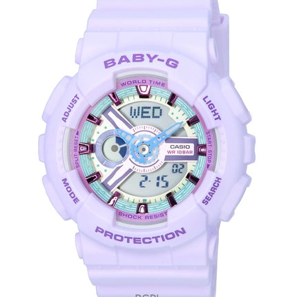 Refurbished Casio Baby-G Analog Digital Pastel Meets Metallic Quartz BA-110XPM-6A 100M Women's Watch