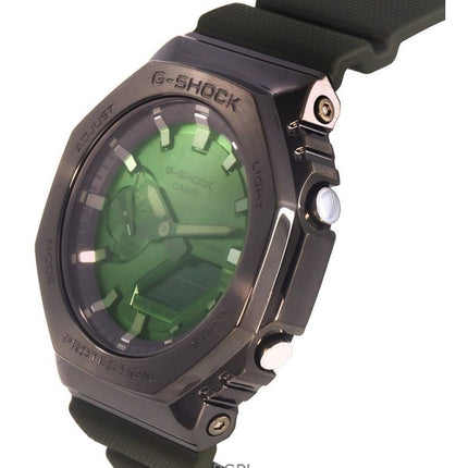 Refurbished Casio G-Shock Analog Digital Resin Strap Green Dial Quartz GM-2100B-3A 200M Men's Watch