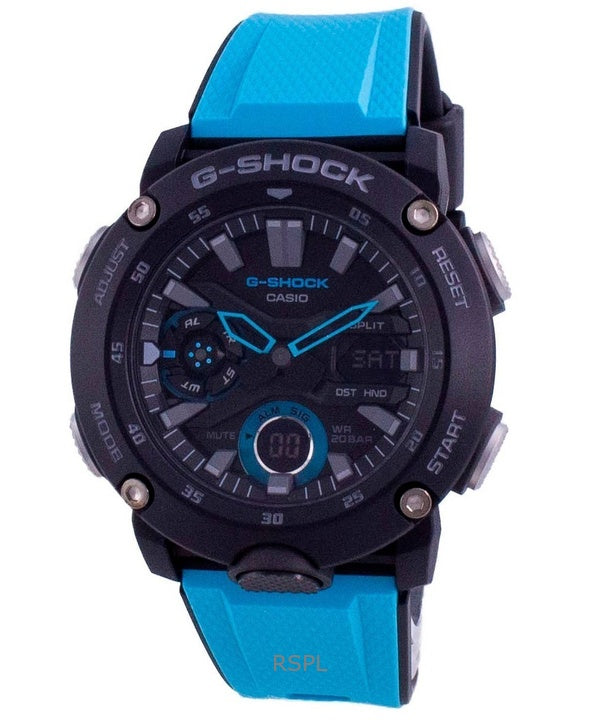 Refurbished Casio G-Shock Standard Analog Digital Resin Strap Black Dial Quartz GA-2000-1A2 200M Men's Watch