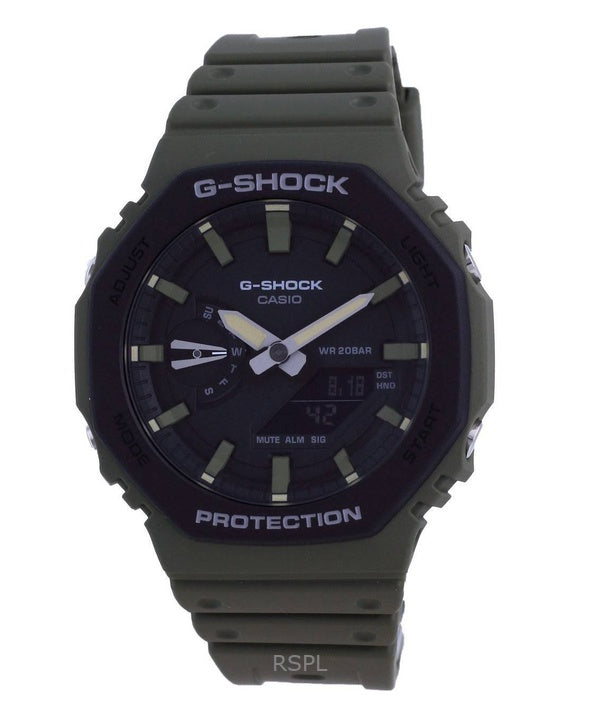 Refurbished Casio G-Shock Analog Digital Resin Strap Black Dial Quartz GA-2110SU-3A 200M Men's Watch