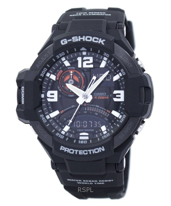 Refurbished Casio G-Shock Analog Digital Resin Strap Black Dial Quartz GA-1000-1A 200M Men's Watch