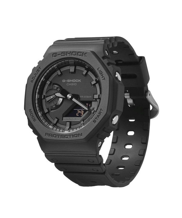 Refurbished Casio G-Shock Analog Digital Resin Strap Black Dial Quartz GA-2100-1A1 200M Men's Watch