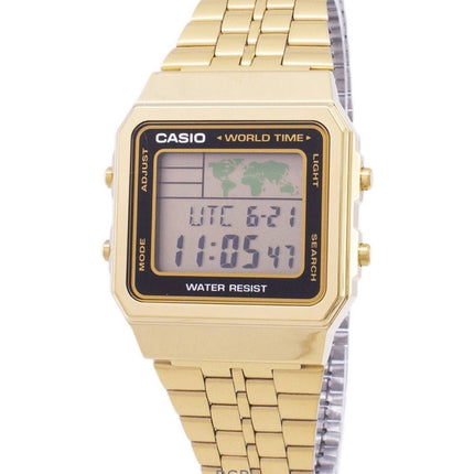 Refurbished Casio Digital Gold Tone Stainless Steel Quartz A500WGA-1DF Men's Watch