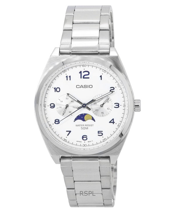 Refurbished Casio Standard Analog Stainless Steel White Dial Quartz MTP-M300D-7A Men's Watch