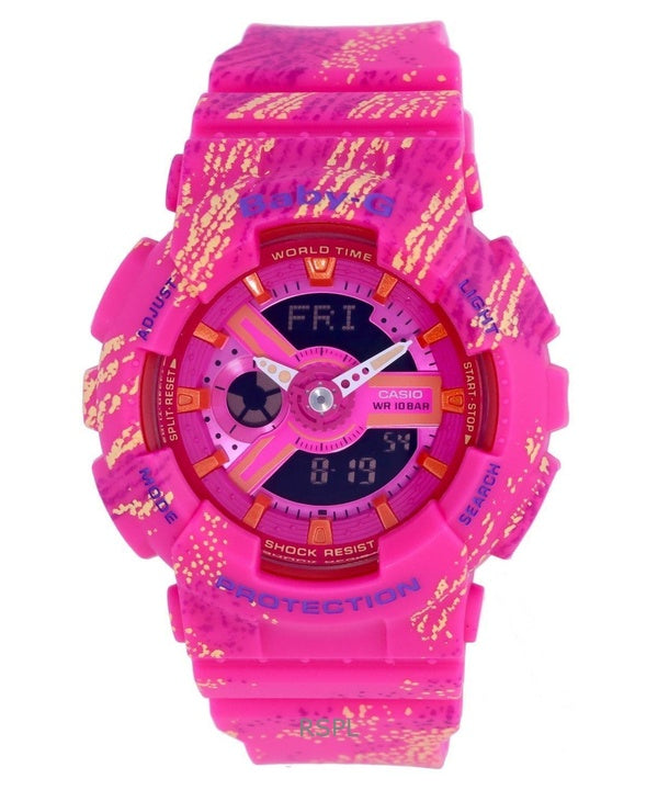 Refurbished Casio Baby-G Analog Digital Resin Strap Multicolor Dial Quartz BA-110TX-4A 100M Women's Watch