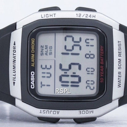 Casio Youth Digital Alarm Chrono Illuminator W-96H-1AVDF W96H-1AVDF Men's Watch