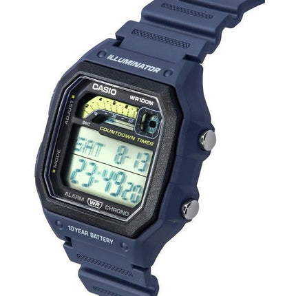 Casio Standard Digital Blue Resin Strap Quartz WS-1600H-2A 100M Men's Watch