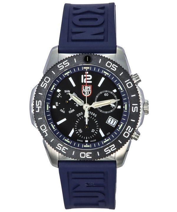 Luminox Pacific Diver Chronograph Navy Rubber Strap Black Dial Quartz Diver's XS.3143 200M Men's Watch