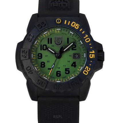 Luminox Navy SEAL Foundation Rubber Strap Green Dial Quartz Divers XS.3517.NSF.SET 200M Mens Watch With Extra Strap