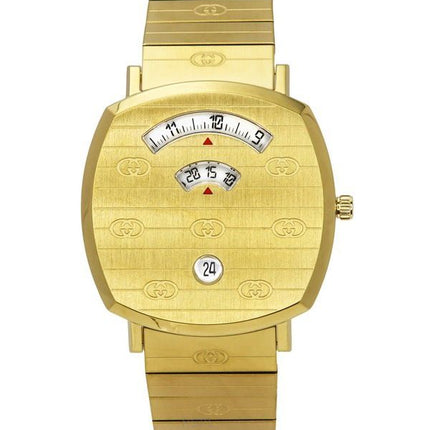 Gucci Grip Gold Tone Stainless Steel Gold Dial Quartz YA157409 Unisex Watch