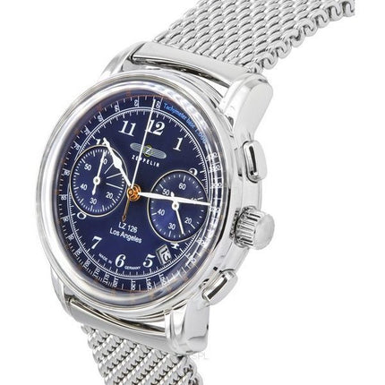 Zeppelin LZ126 Los Angeles Chronograph Stainless Steel Blue Dial Quartz 7614M3 Men's Watch