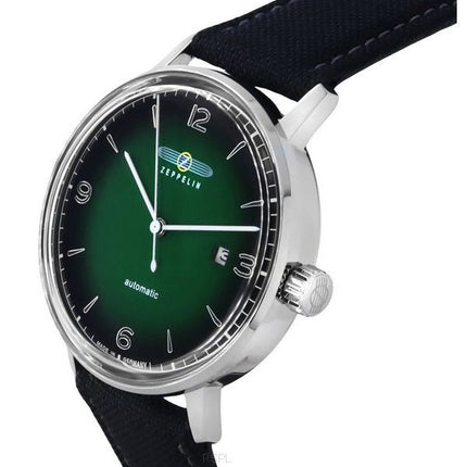 Zeppelin Hindenburg LZ129 Recycled Plastic Strap Green And Black Eco Ceramic Dial Automatic 80642N Mens Watch