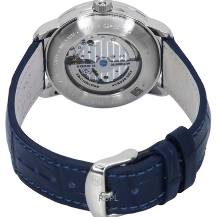 Zeppelin Atlantic Leather Strap Blue Dial Automatic 84603 Men's Watch