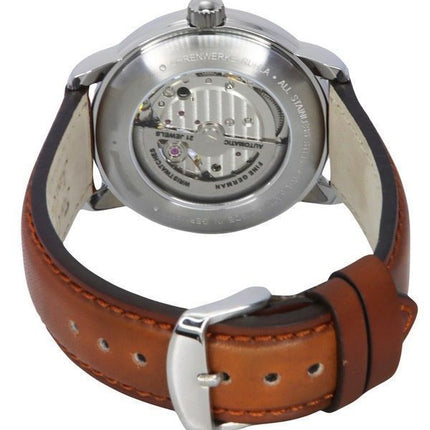 Zeppelin Mediterranee Leather Strap Open Heart Beige Dial Automatic 96665 Men's Watch