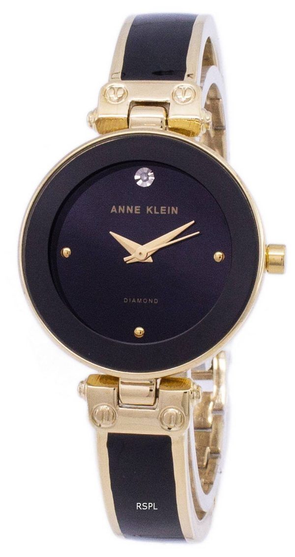 Anne Klein Quartz Diamond Accents 1980BKGB Women's Watch