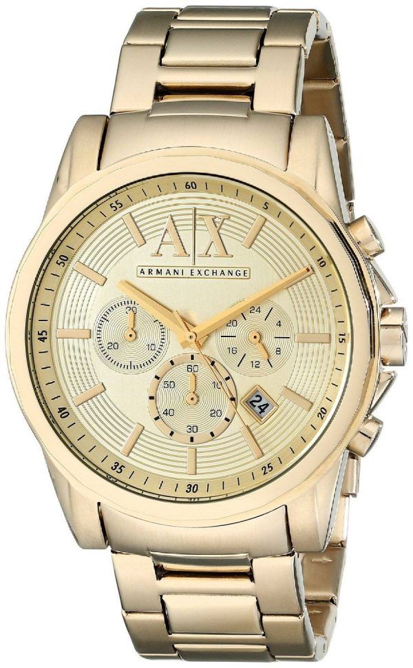 Armani Exchange Quartz Chronograph Gold Tone AX2099 Men's Watch