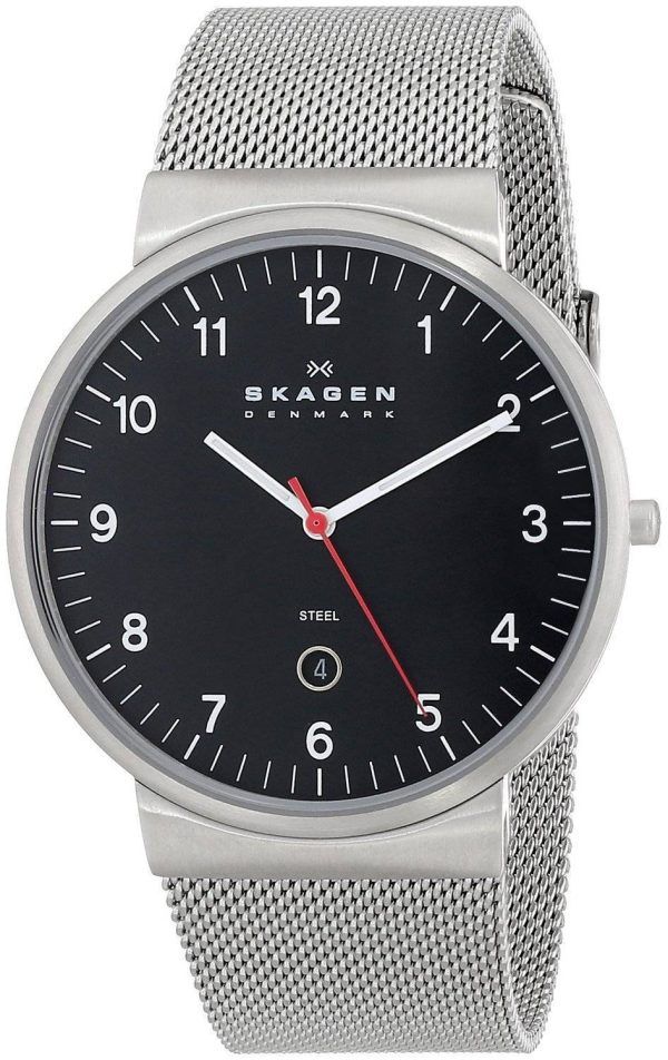 Skagen Denmark Black Dial Mesh Band SKW6051 Mens Watch