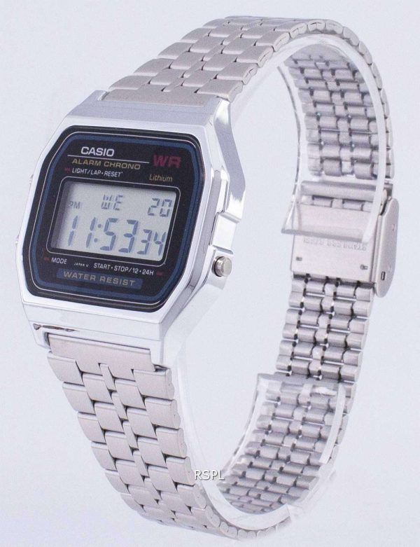 Casio Digital Alarm Chrono Stainless Steel A159WA N1DF A159WA N1 Men s Watch Citywatches.ae